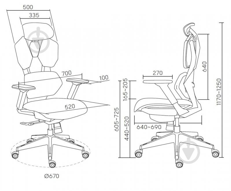 Крісло ігрове GamePro GCM140B Mesh black чорний - фото 8