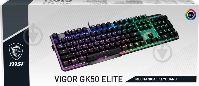 Клавиатура MSI (VIGOR GK50 ELITE BW UA) black - фото 11