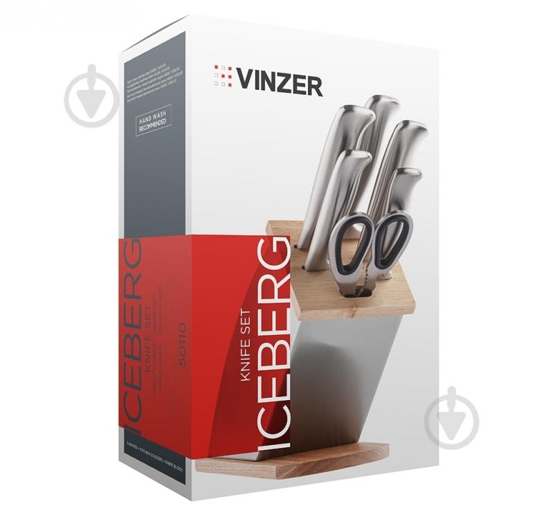 Набор ножей в колоде Vinzer Iceberg 7 предметов 89110 - фото 10