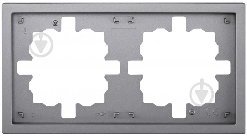 Рамка двухместная HausMark Juna горизонтальная серый 7041-3500-147 - фото 1 Рамка двухместная HausMark Juna горизонтальная серый 7041-3500-147 - фото 1