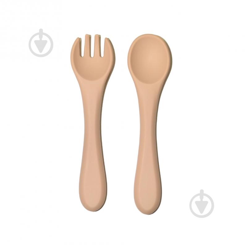 Набор столовых приборов детский Lindo ложка + вилка (бежевый) 966-4 - фото 1 Набор столовых приборов детский Lindo ложка + вилка (бежевый) 966-4 - фото 1