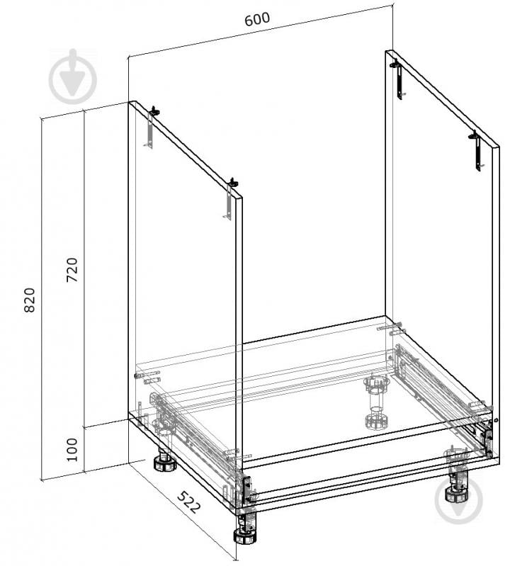 Тумба под духовку 600мм К-6 (без столешницы)