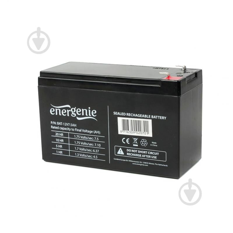 Батарея аккумуляторная для ИБП EnerGenie 12 В 7.5 Aч BAT-12V7.5AH - фото 1