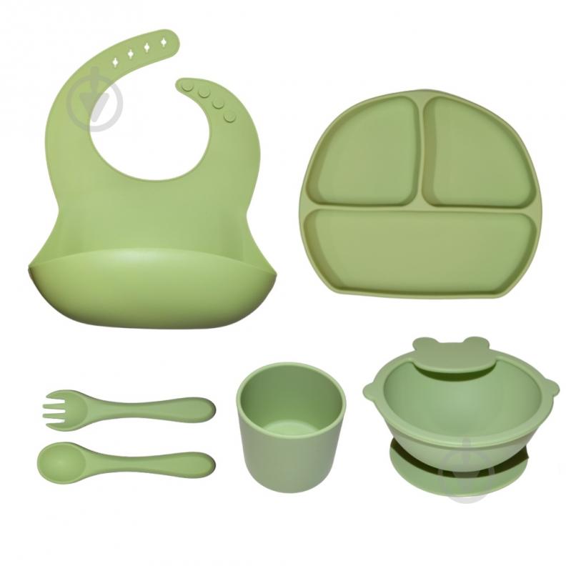 Набор силиконовой посуды Lindo зеленый 953-3 - фото 2 Набор силиконовой посуды Lindo зеленый 953-3 - фото 2