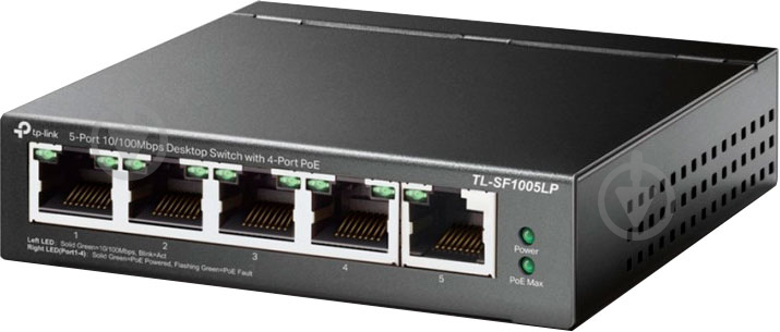 Комутатор TP-Link TL-SF1005LP 5PORT 10/100M 4P POE TP-LINK - фото 1