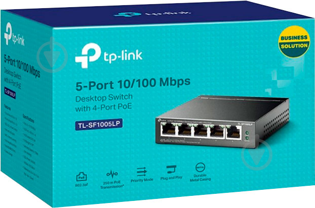 Комутатор TP-Link TL-SF1005LP 5PORT 10/100M 4P POE TP-LINK - фото 6