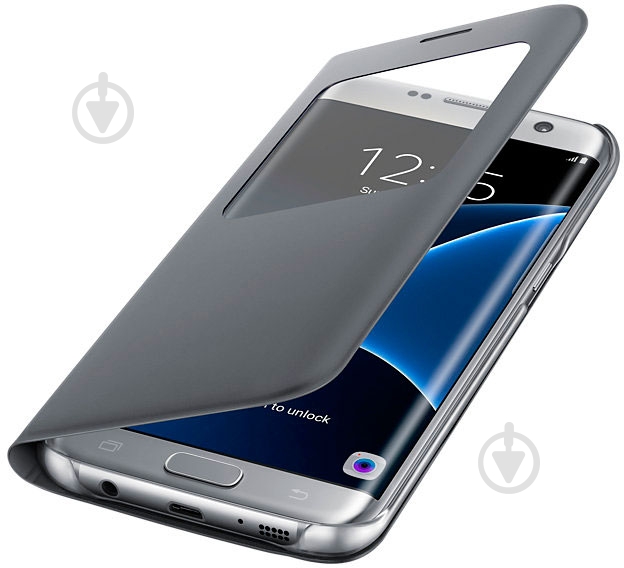 Чехол-книжка Samsung S View Cover для Samsung Galaxy S7 Edge G935 silver (EF-CG935PSEGRU) - фото 2