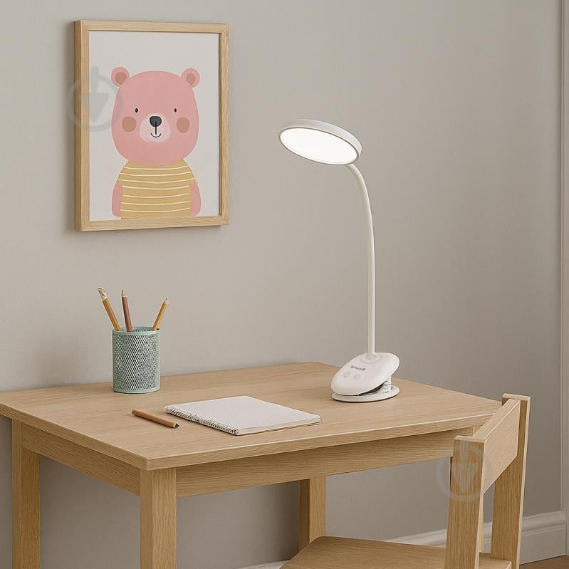 Светильник настольный аккумуляторный LightMaster белый DE1149 5W 330Lm - фото 4