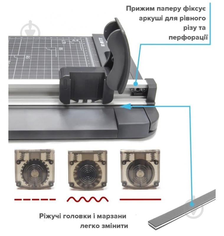 Резак роликовый 959-3, A4 320 мм (000013190) JLS - фото 4 Резак роликовый 959-3, A4 320 мм (000013190) JLS - фото 4