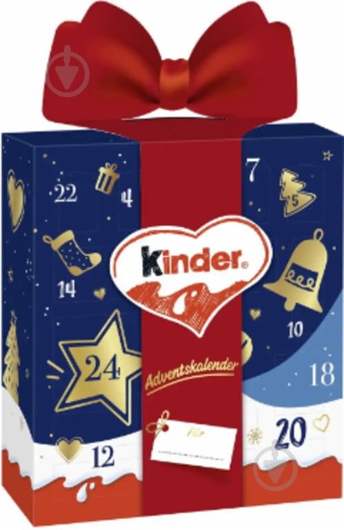 Шоколадный набор Kinder Mix Новогодний подарочный адвент-календарь 214 г - фото 1