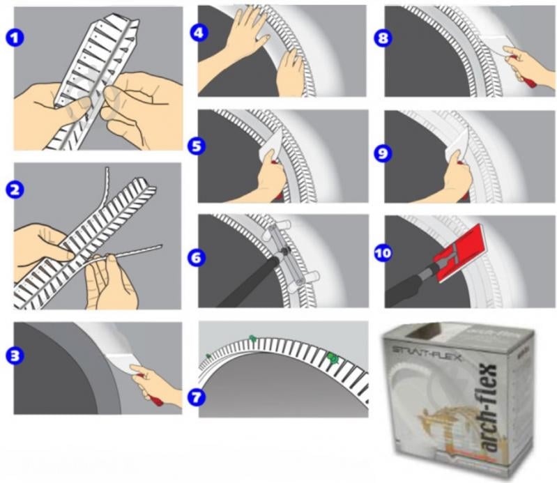 Кутоформувальна стрічка Strait Flex арочна arch-flex15 86мм 15м - фото 2