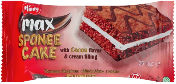 Пирожное бисквитное Mindy Max з какао 25 г - фото 1