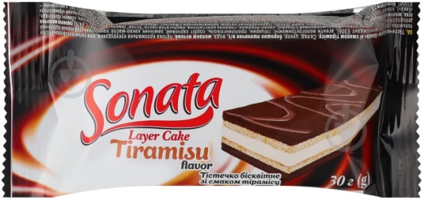 Пирожное бисквитное Sonata тирамису 30 г - фото 1