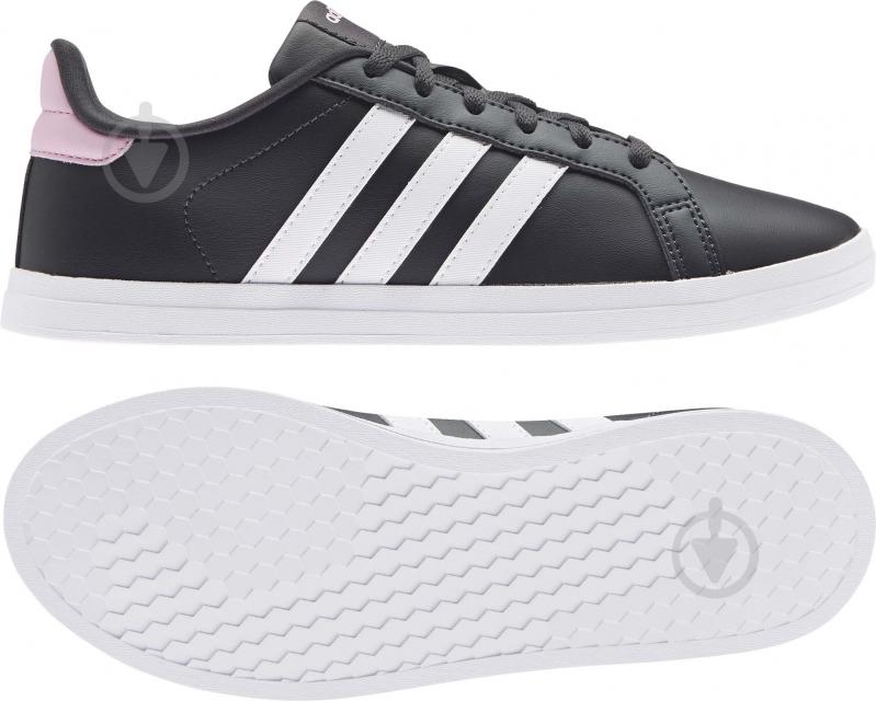 Кроссовки женские зимние Adidas COURTPOINT H01963 р.40 2/3 черные - фото 4