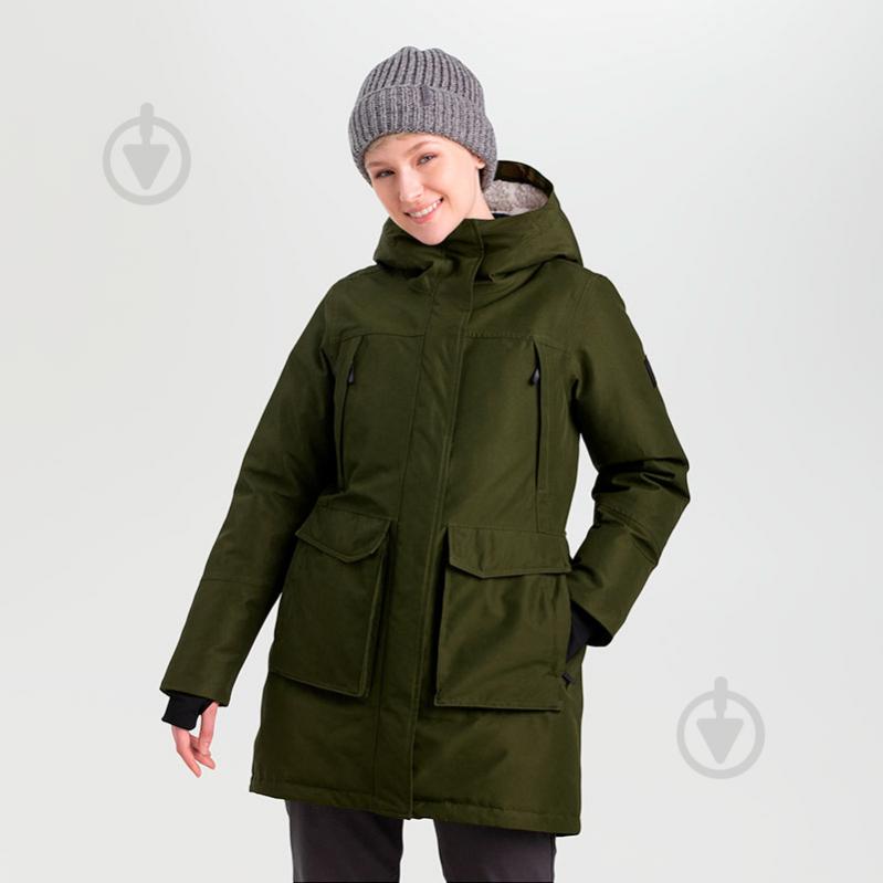 Куртка женская зимняя Outdoor Research WOMEN'S STORMCRAFT DOWN PARKA 283204-1943 р.XS хаки - фото 1