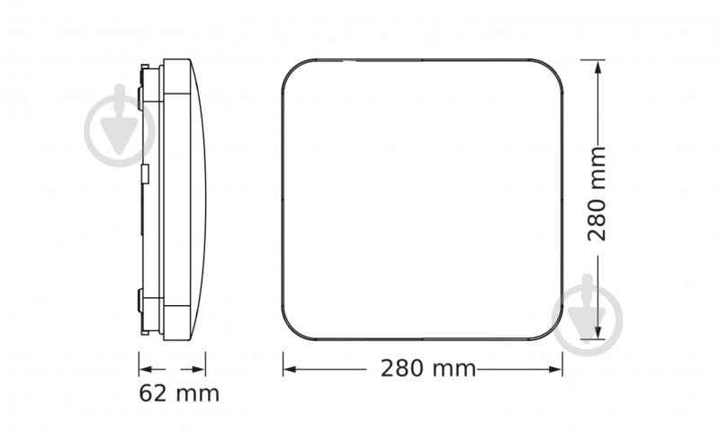 Світильник світлодіодний Osram 18 Вт 6500 K CEILING SQUARE IP20 - фото 3