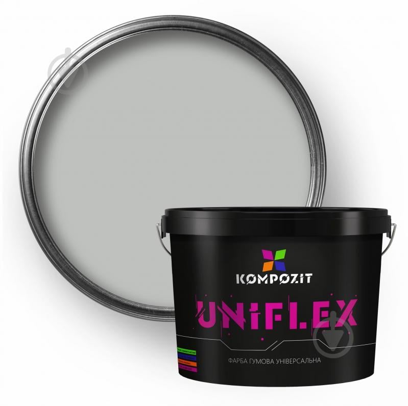 Краска универсальная резиновая Kompozit UNIFLEX мат RAL 7035 3,5 кг - фото 1 Краска универсальная резиновая Kompozit UNIFLEX мат RAL 7035 3,5 кг - фото 1