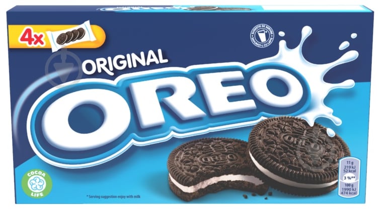 Печиво OREO з какао та начинкою ванільного смаку 175 г - фото 1