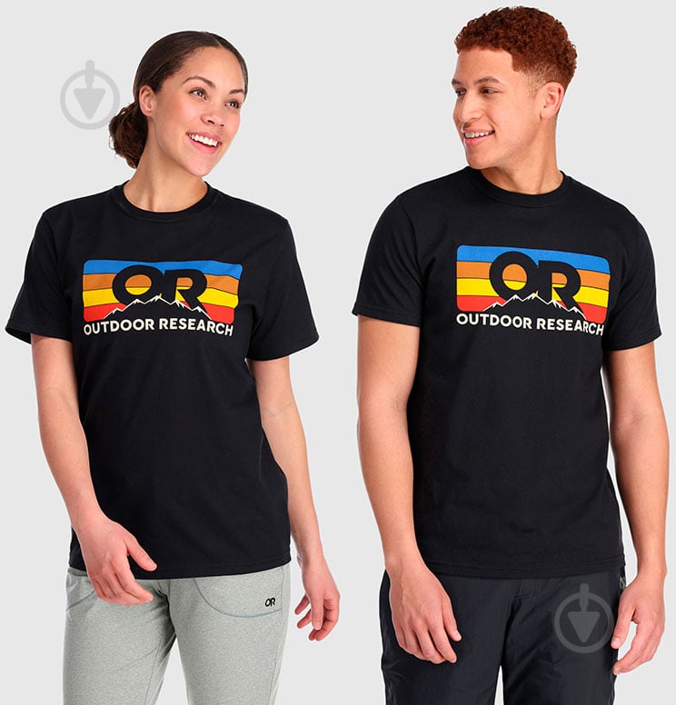 Футболка Outdoor Research OR ADVOCATE STRIPE T-SHIRT 300223-0001 р.S чорний - фото 1