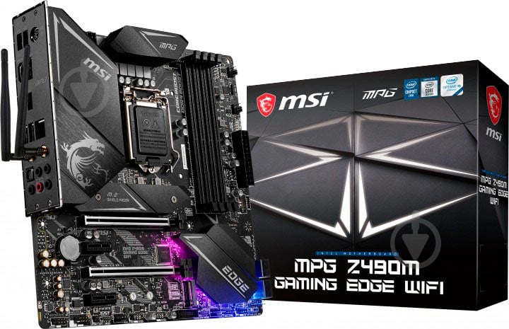 Материнська плата MSI MPG Z490M GAMING EDGE WIF (Socket 1200, Intel Z490, mirco ATX) - фото 1