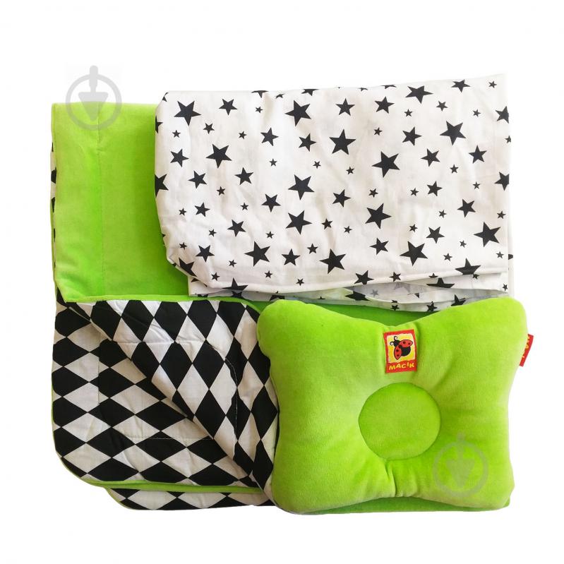 Комплект постільної білизни Bed Set Newborn Масік зелений MC 110512-08 - фото 1