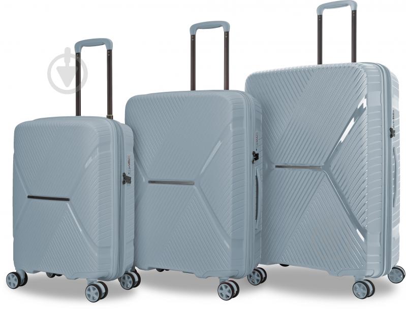 Чемодан MS-2592 M голубой - фото 5
