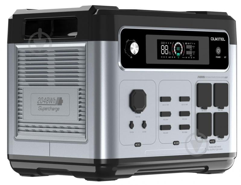 Зарядная станция Oukitel P2400E 2400 Вт (2048 Вт·ч) - фото 3 Зарядная станция Oukitel P2400E 2400 Вт (2048 Вт·ч) - фото 3