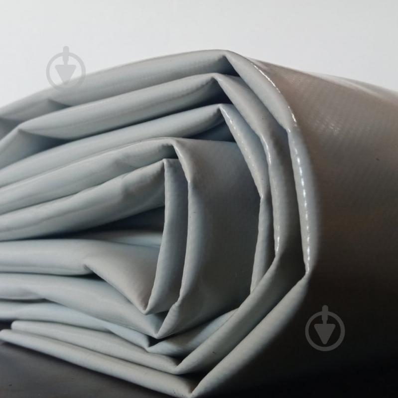 Тент универсальный Техно Тент Плюс водонепроницаемый ПВХ 650 г/м² с люверсами 2,40х3 м серый - фото 3 Тент универсальный Техно Тент Плюс водонепроницаемый ПВХ 650 г/м² с люверсами 2,40х3 м серый - фото 3