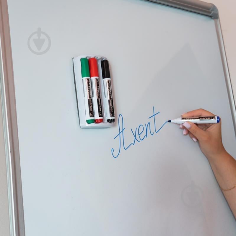 Набір маркерів Axent Whiteboard D2800: 4 маркери та магнітний тримач-губка в асортименті D2800-80 - фото 2