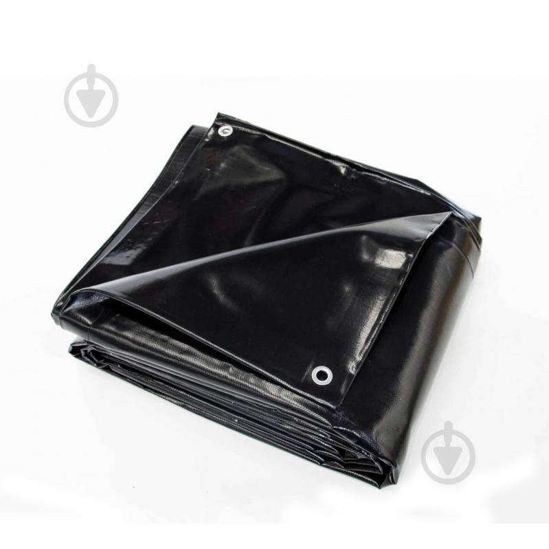 Тент универсальный Техно Тент Плюс водонепроницаемый ПВХ 650 г/м² с люверсами 2,40х4 м черный - фото 3