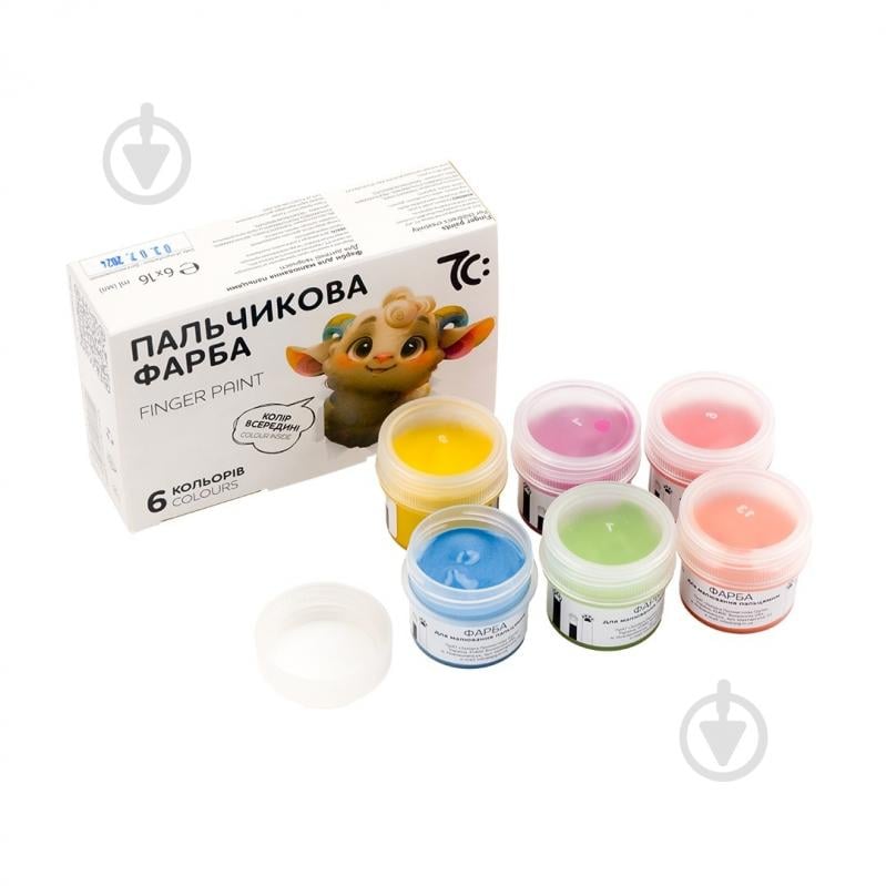 Краски пальчиковые 6 цветов 7C40601 7С: - фото 2