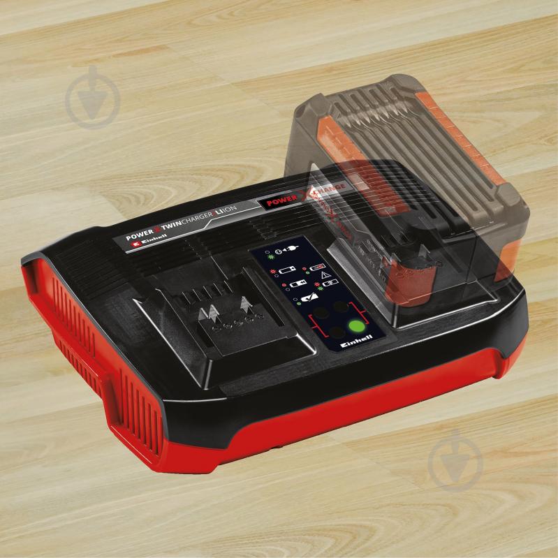 Зарядний пристрій Einhell на два акумулятора PXC Power-X-Twincharger 4 A 4512161 - фото 9