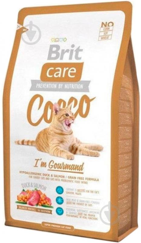 Корм Brit Care Cocco I am Gourmand з качкою та лососем 2 кг - фото 1 Корм Brit Care Cocco I am Gourmand з качкою та лососем 2 кг - фото 1