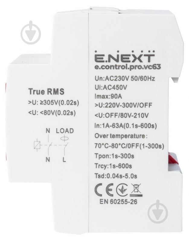 Реле напряжения и тока E.NEXT e.control.pro.vc63 p0690102 - фото 3 Реле напряжения и тока E.NEXT e.control.pro.vc63 p0690102 - фото 3