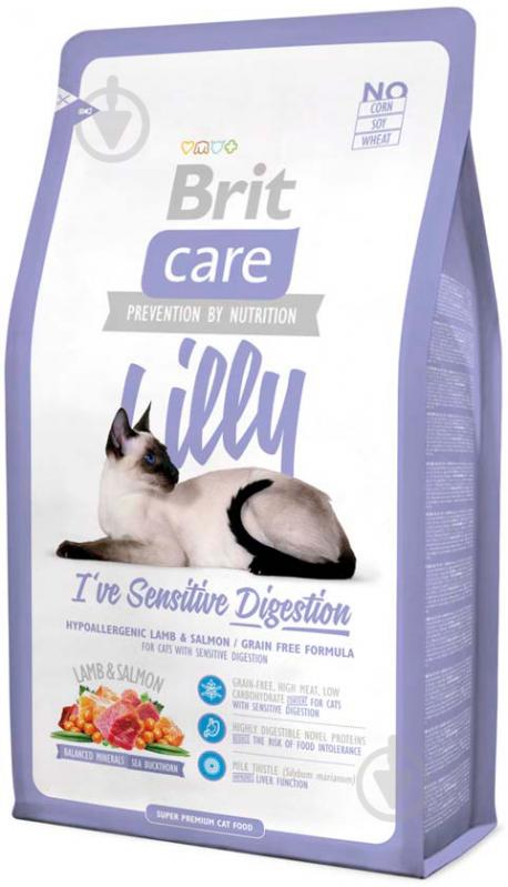 Корм Brit Care Lilly I have Sensitive Digestion з ягням та лососем 2 кг - фото 1