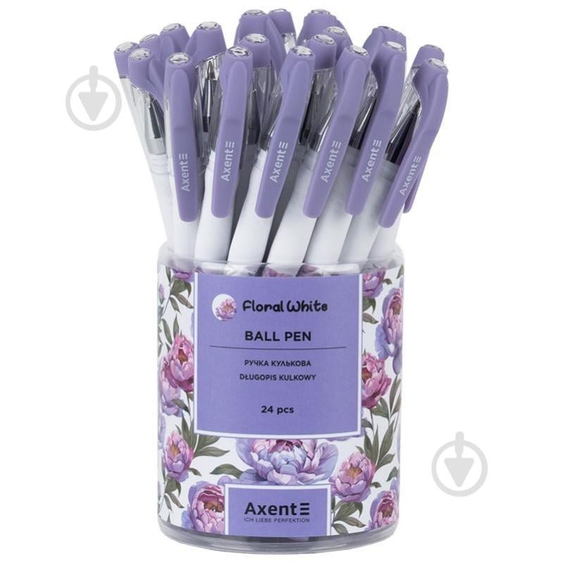 Ручка шариковая Axent 1049-43-A Floral White - фото 2