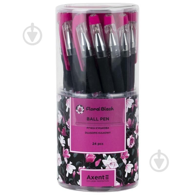 Ручка шариковая Axent 1049-44-A Floral Black - фото 3