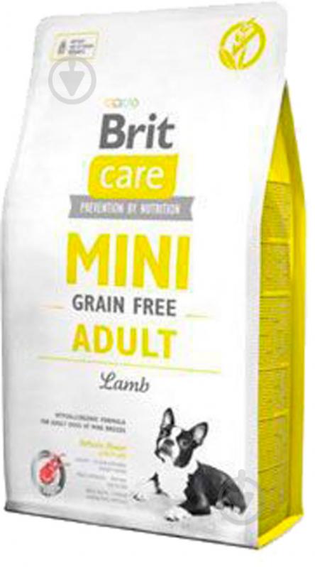 Корм для малих порід Brit Care Mini Grain Free Adult для собак дрібних порід з ягнятиною, 2кг, 170770 2 кг - фото 1