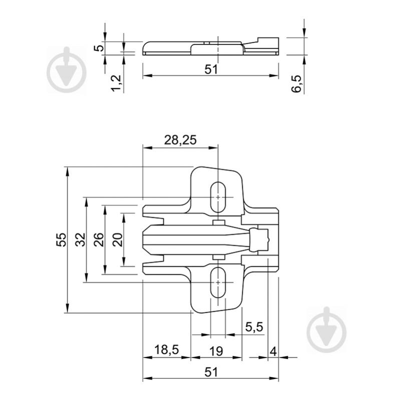 Петля накладная Sensys с доводчиком 30° и монтажной планкой 85970 Hettich - фото 4