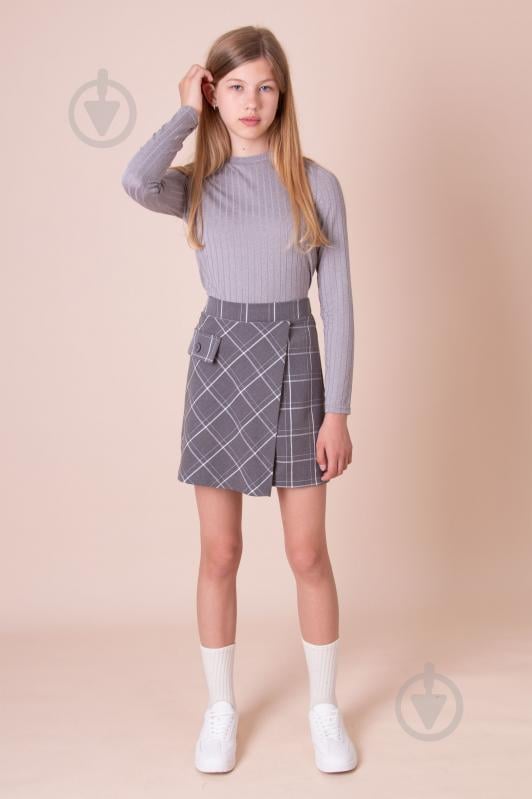 Спідниця шкільна (03) Mevis р.152 сірий Арт. 5163 - фото 2