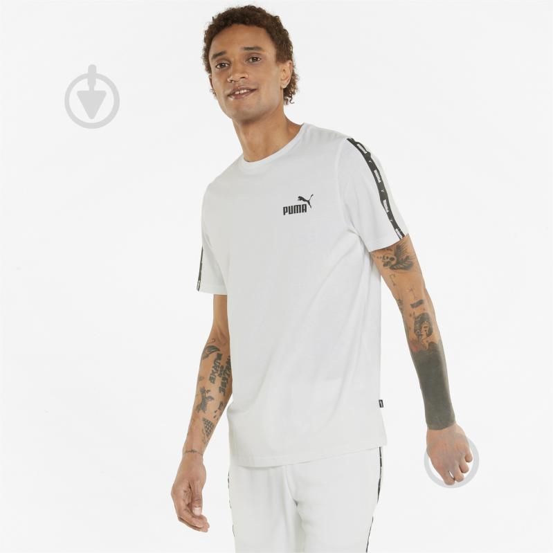 Футболка Puma ESS+ TAPE TEE 84738202 р.M белый - фото 3