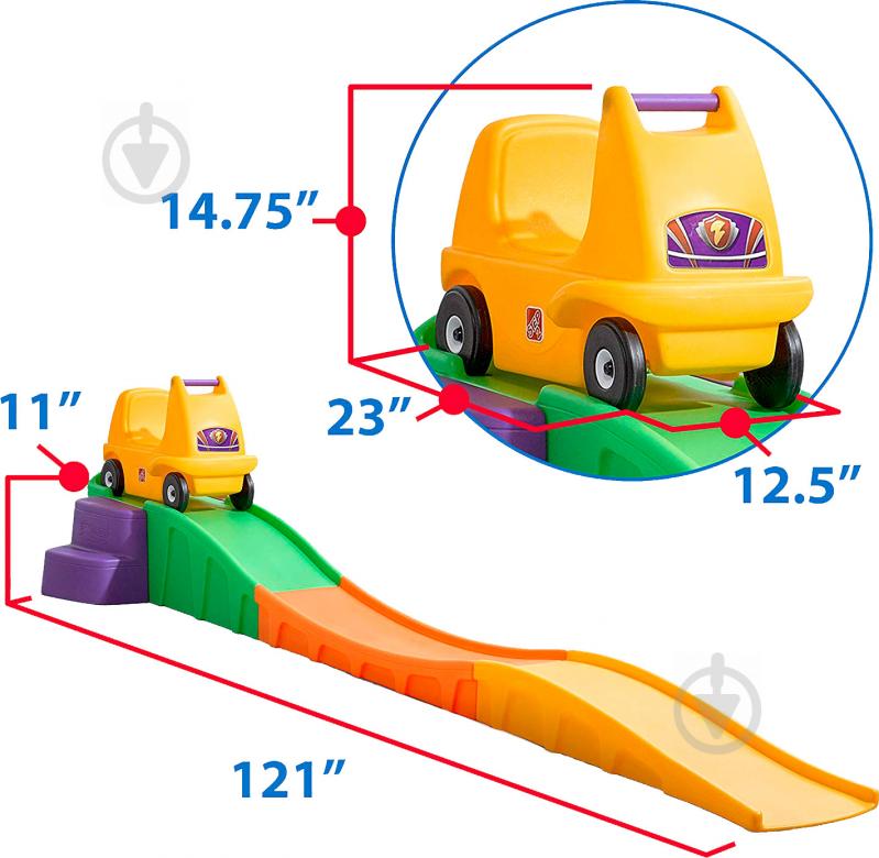 Ігровий набір Step 2 Дитяча гірка з машинкою 733538711406 - фото 4