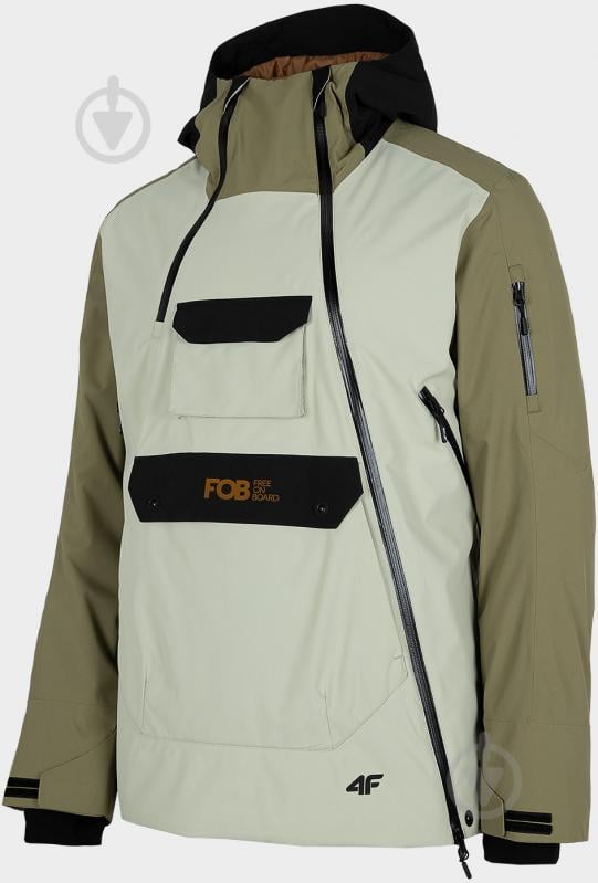 Анорак чоловічий демісезонний 4F SNOWBOARD JACKET KUMS002 H4Z22-KUMS002-44S р.M оливковий - фото 3