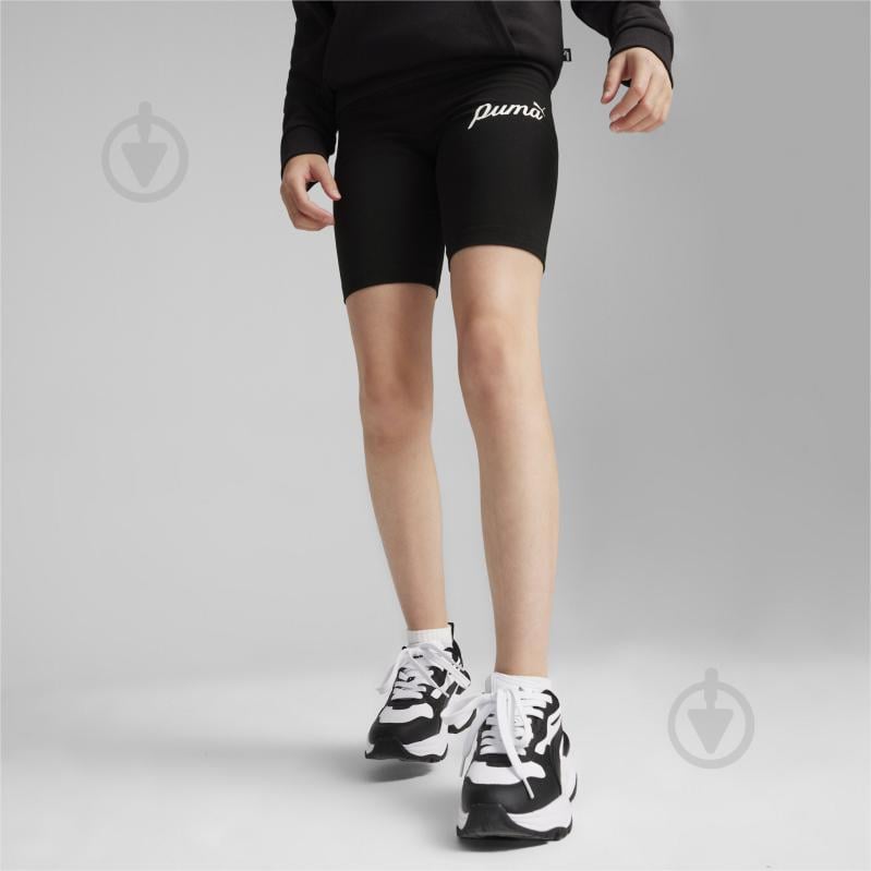 Шорти Puma ESS+ BLOSSOM SHORT TIGHT G 67941201 р. 128 чорний - фото 3