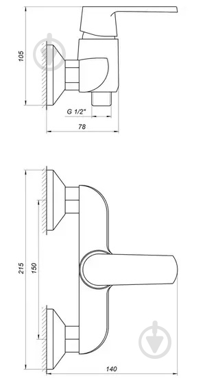 Смеситель для душа Globus Lux Laguna GLA-0105 - фото 6