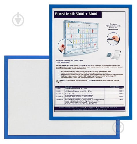 Рамка магнітна AS135 B А4 синя 2х3 - фото 3