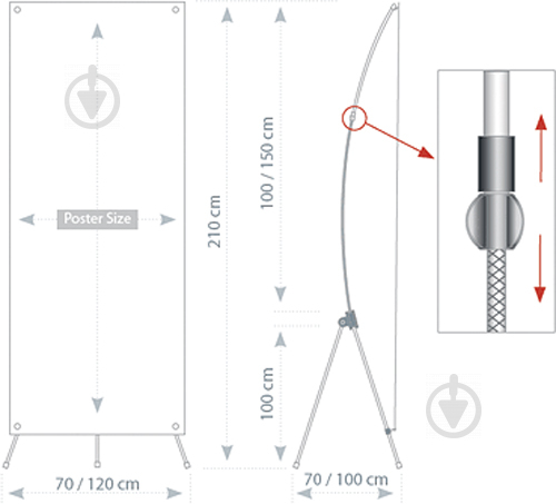 Стойка для баннера X-Universal UXB 2х3 - фото 3