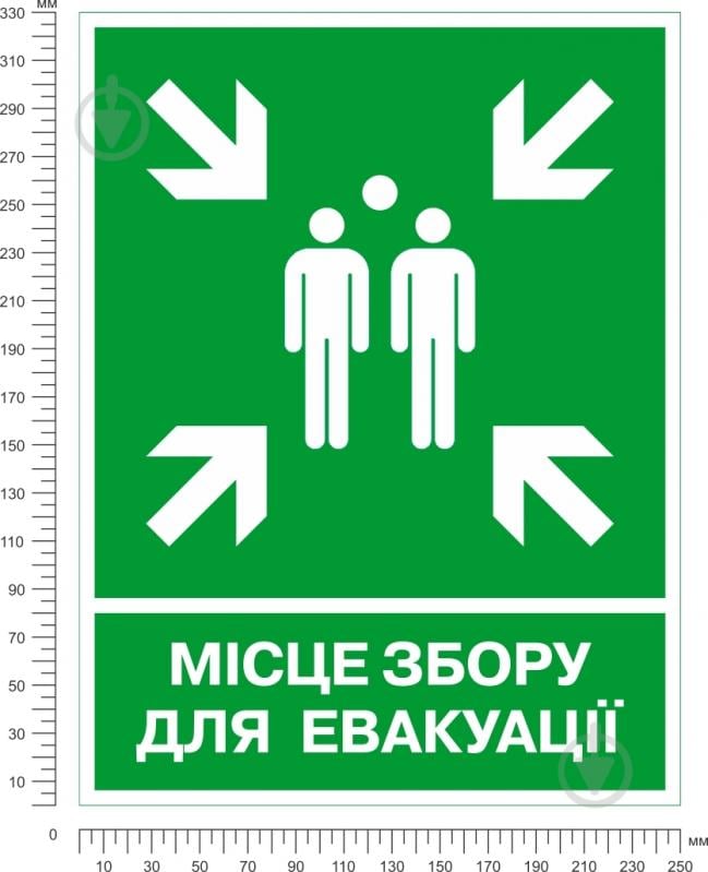 ᐉ Табличка Пункт (место) сбора 250х250 мм • Купить в Киеве, Украине ...