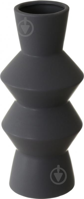 Ваза керамічна Luna Benidorm 30х13х13 см 30 см сіра ML-I-1B - фото 1