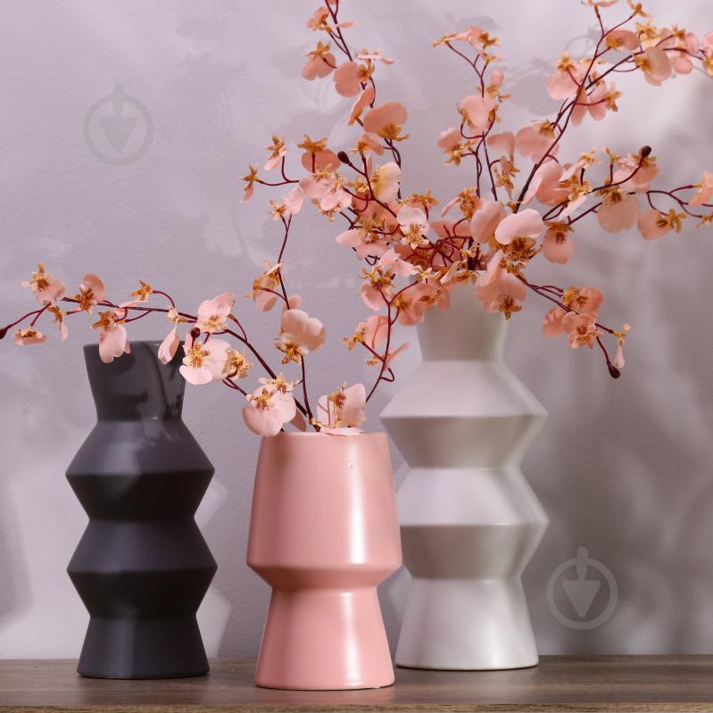 Ваза керамічна Luna Benidorm 30х13х13 см 30 см сіра ML-I-1B - фото 2